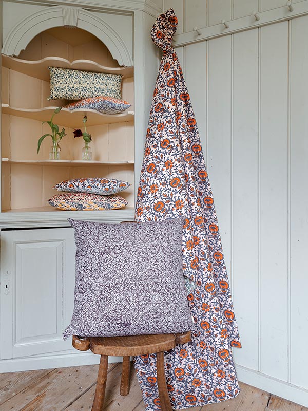 sustainable Indian hand block printed textiles