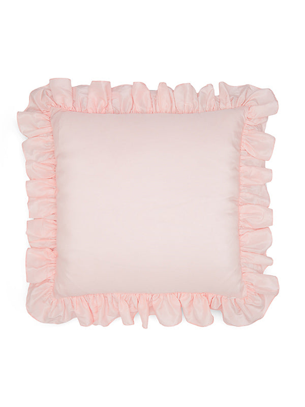 light pink ruffle cushion