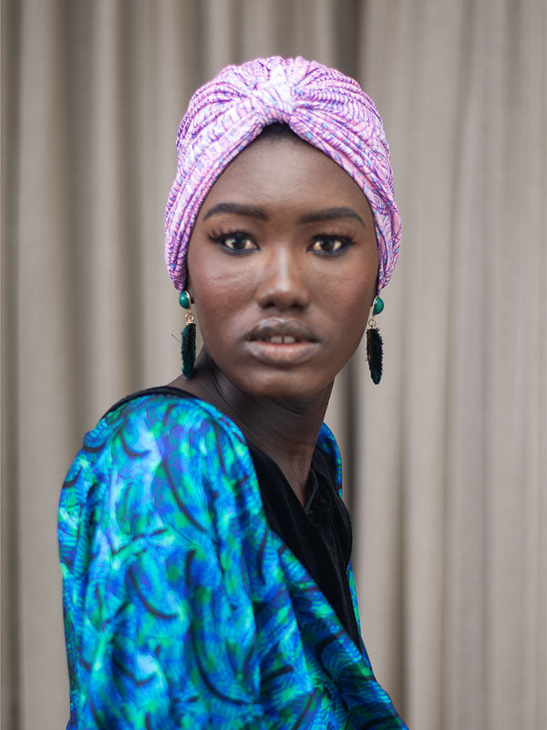 SWIRLS Lilac Turban