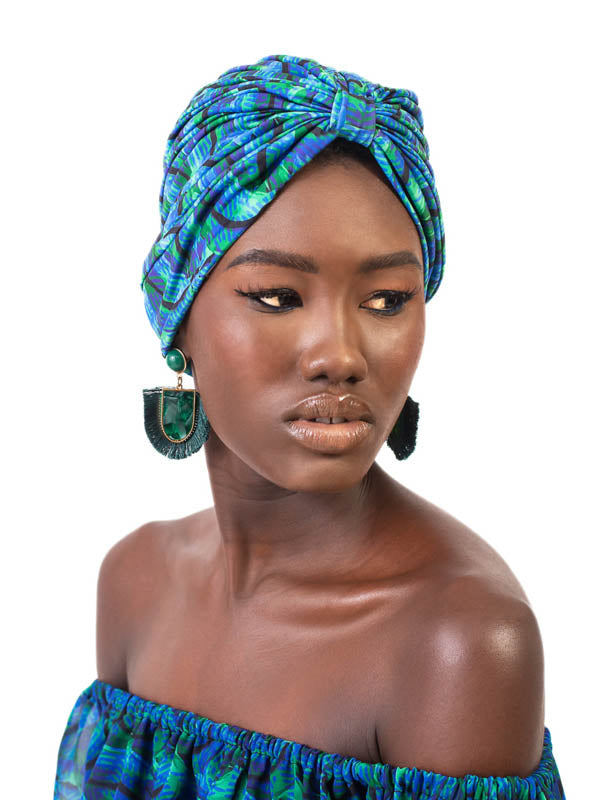 OGEDE Blue & Green Turban