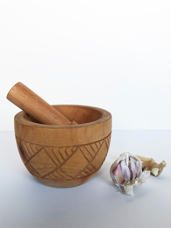 Wooden Pestle & Mortar