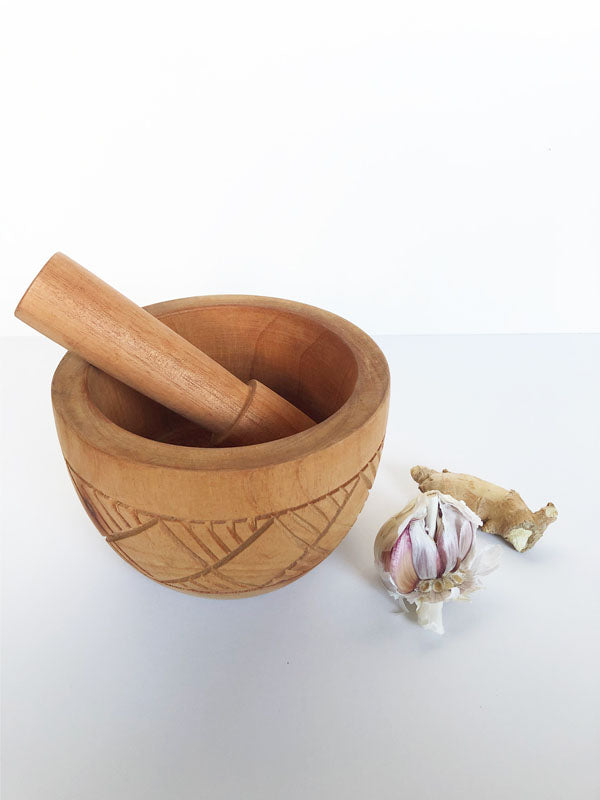 Wooden Pestle & Mortar