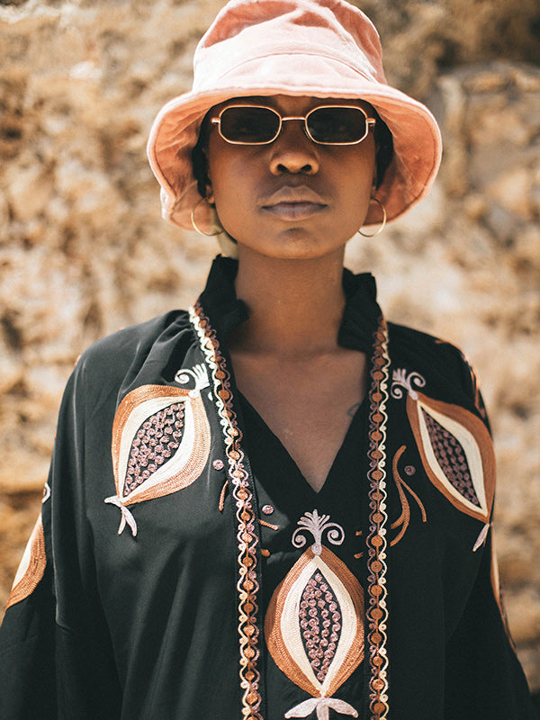 Pomegranate Oversized Dress - Onyx