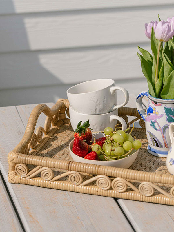 Ivy Rattan Rectangle Tray