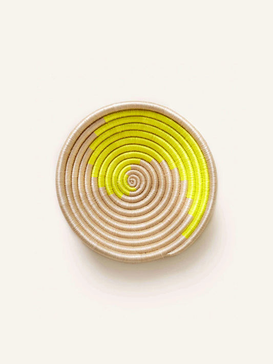 Mini Citron Swirl Round Basket / Plateau