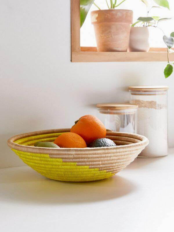 Citron Swirl Round Basket / Plateau
