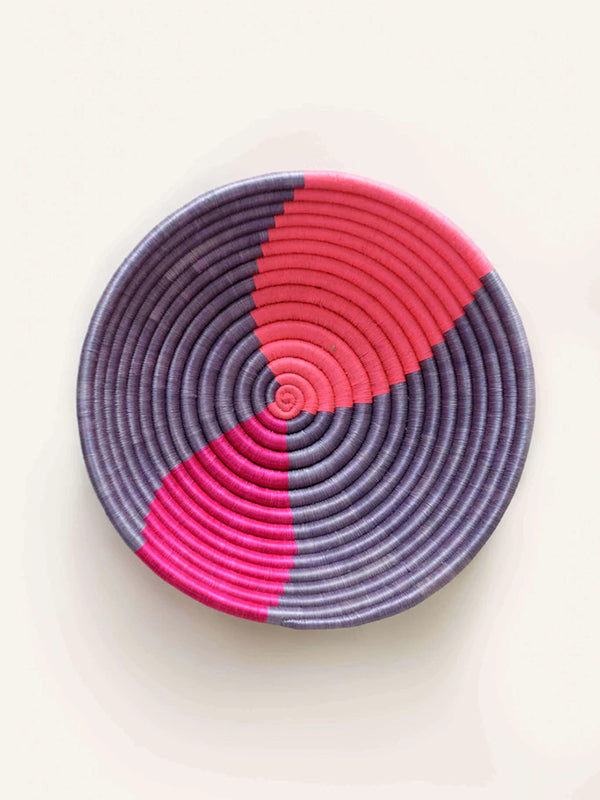 Twist Pink Round Basket / Plateau