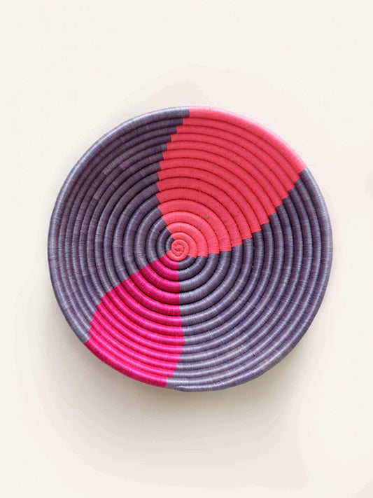Twist Pink Round Basket / Plateau