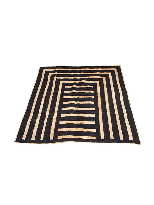 Maman Berthe - Abstract Raffia Kuba Rug