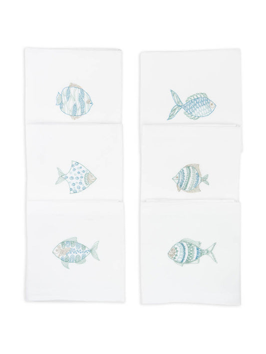 North Sea Fish Linen Napkins (set of 6)