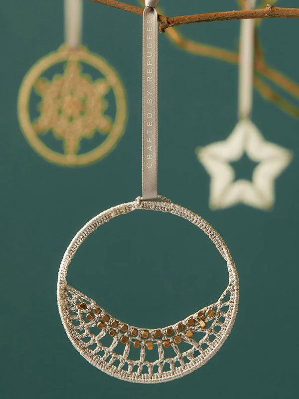 Silver Moon Ornament