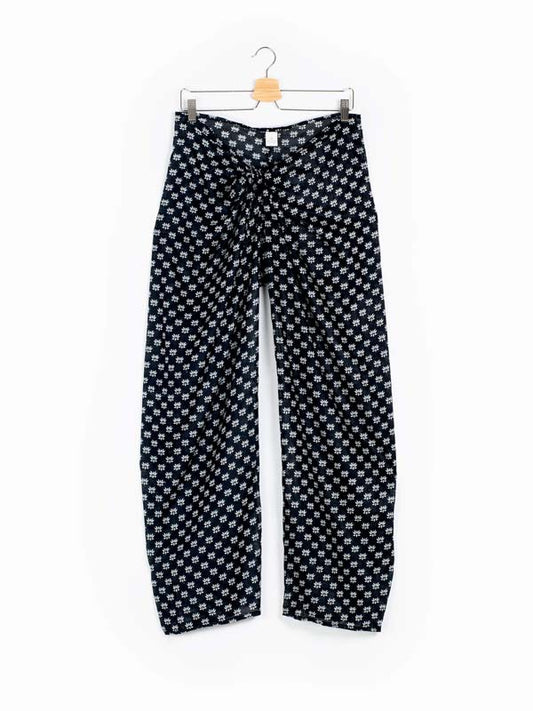 Dusty Black & White Tie Pyjama Bottoms