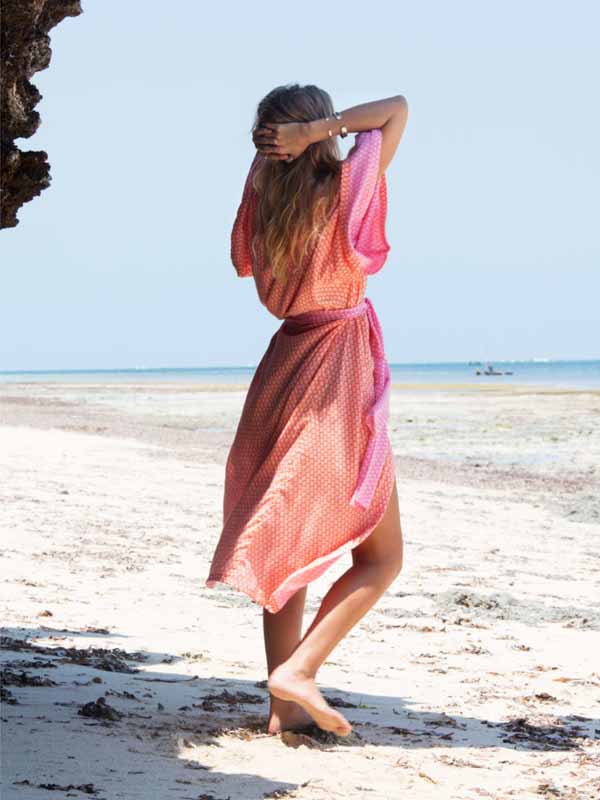 Orange Blossom Long Kimono