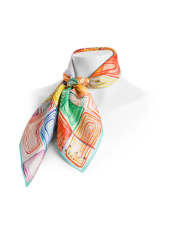 Amaze Bold Abstract Silk Scarf