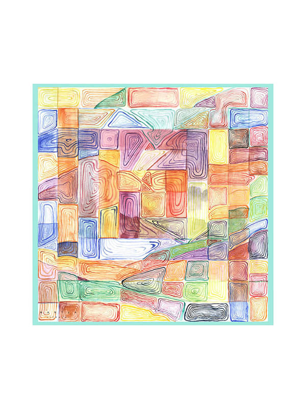 Amaze Bold Abstract Silk Scarf