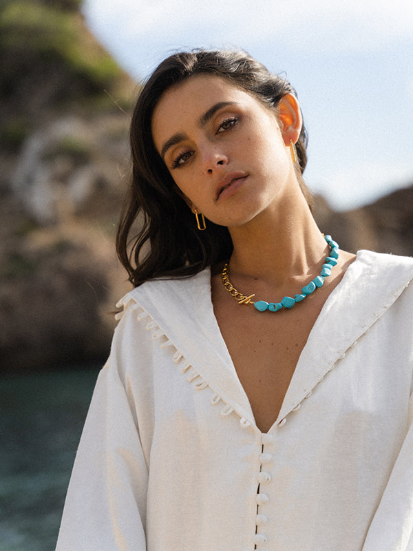Harper Turquoise Chain Boyfriend Necklace