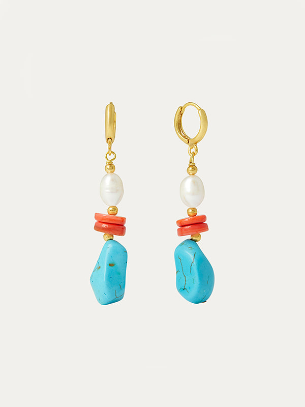 Adelina Drop Huggie Earrings