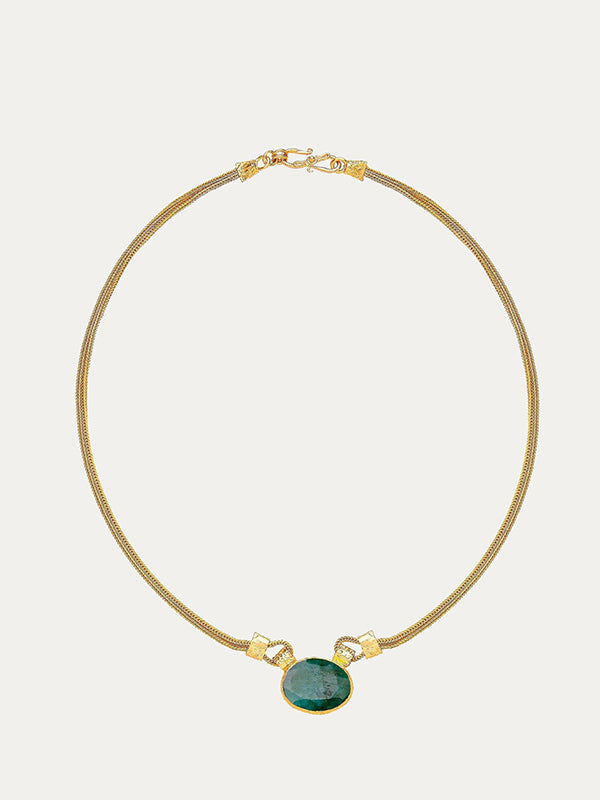 Daphne Emerald Chain Necklace