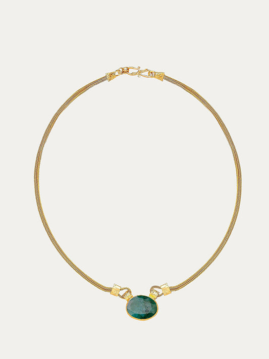 Daphne Emerald Chain Necklace