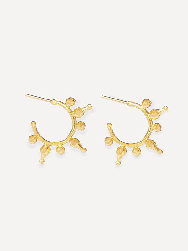 Jale Antique Gold Hoop Earrings