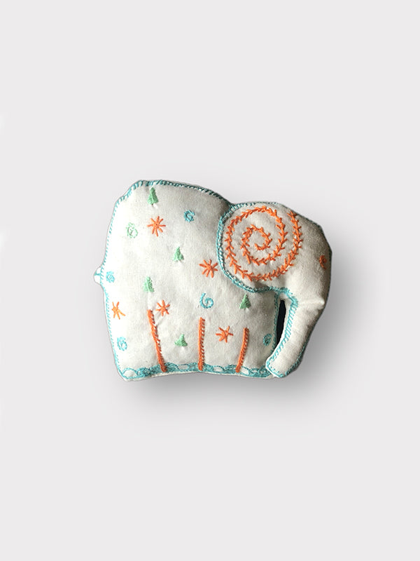 embroidered cotton elephant toy