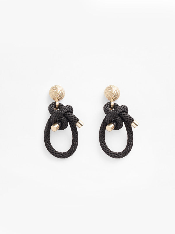 Shimenawa Earrings - Black