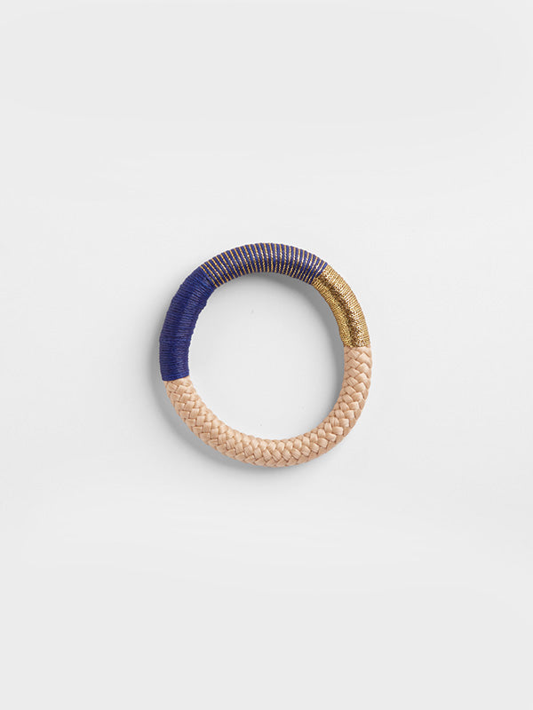 Rope Bangle - Blue & Beige