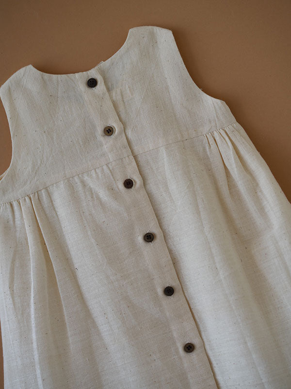 Organic Kora Frock With Blue Check Bow