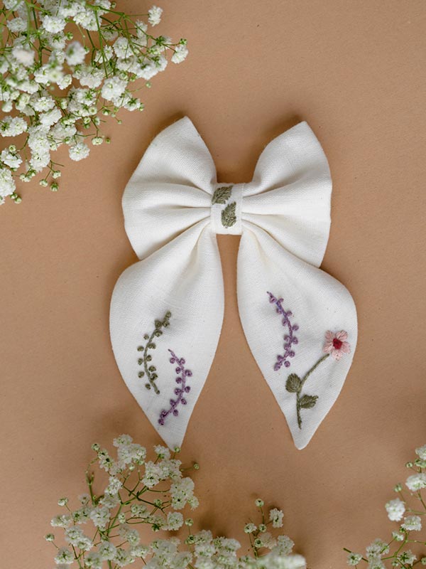 Detachable Collar and Hair Bow Set for Kids