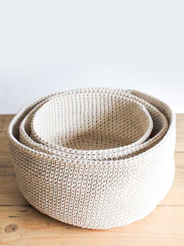 Cream Woven Storage Basket