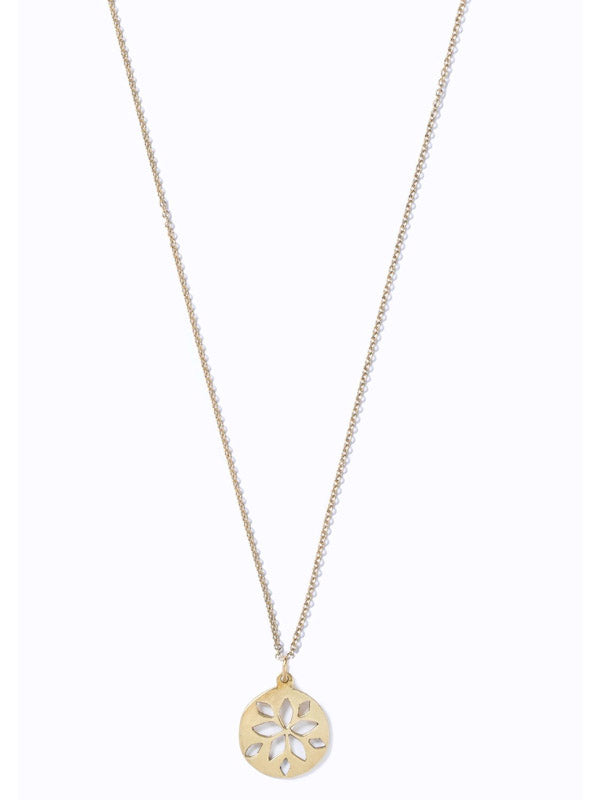 Sand Dollar Gold Disk Necklace