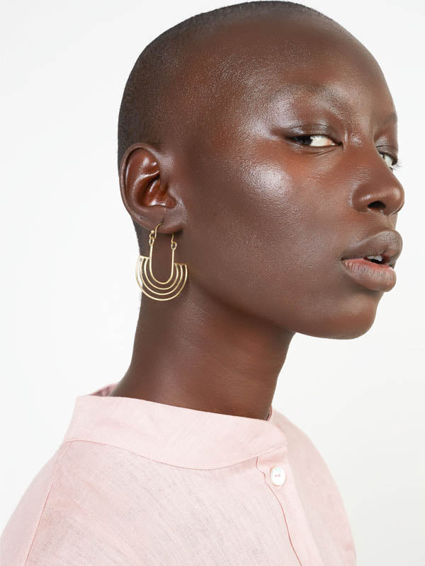 Seawave Gold Drop Earrings