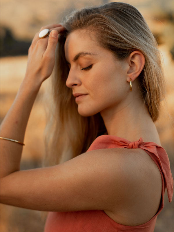 Savannah Gold Hoop Earrings