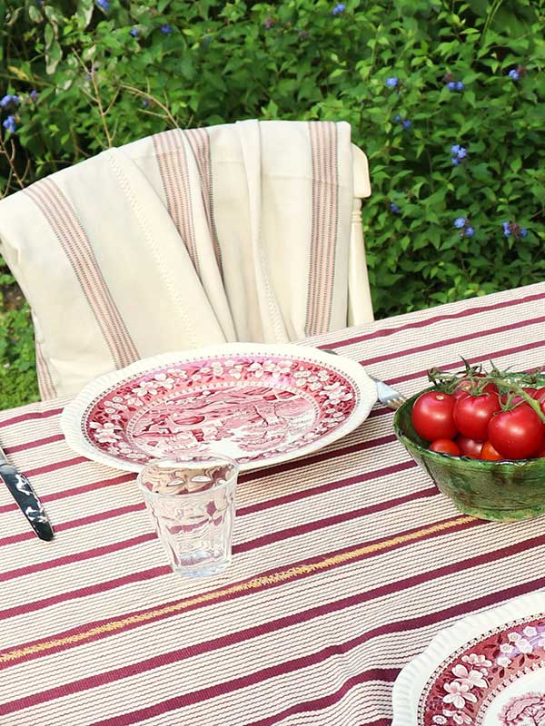 Jirrapa Red Striped Tablecloth