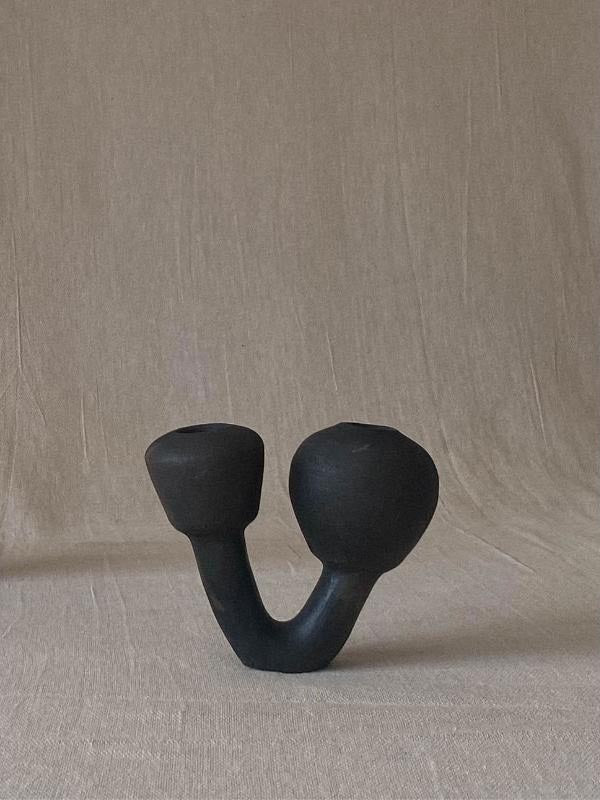 Ceramic Double Candle Holder - Keba