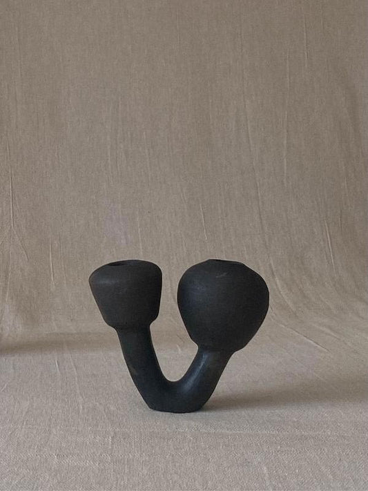 Ceramic Double Candle Holder - Keba