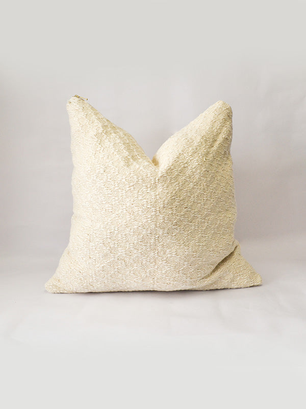 organic cotton textured cream cushion