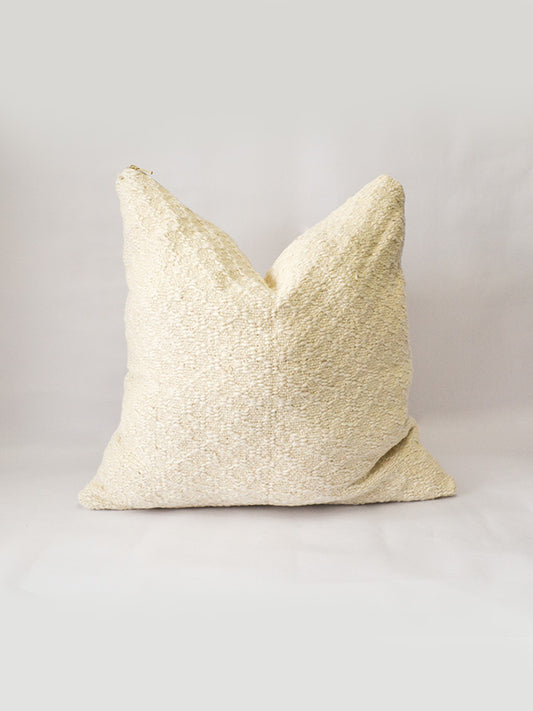 organic cotton textured cream cushion