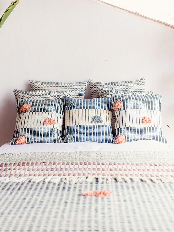 Salento Indigo Cushion Cover