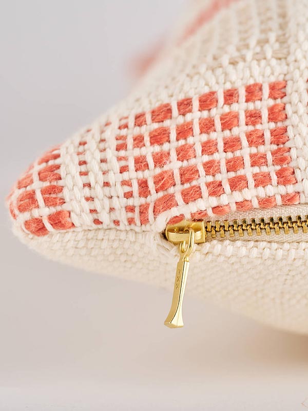 organic cotton gingham cushion