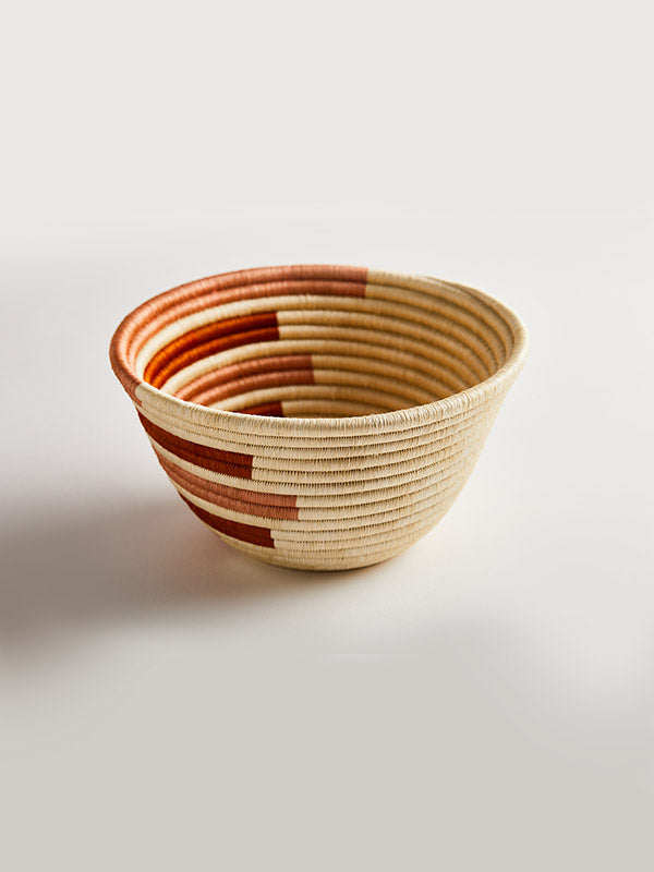Boyaca Fruit Bowl, Burgundy & Salmon Pink