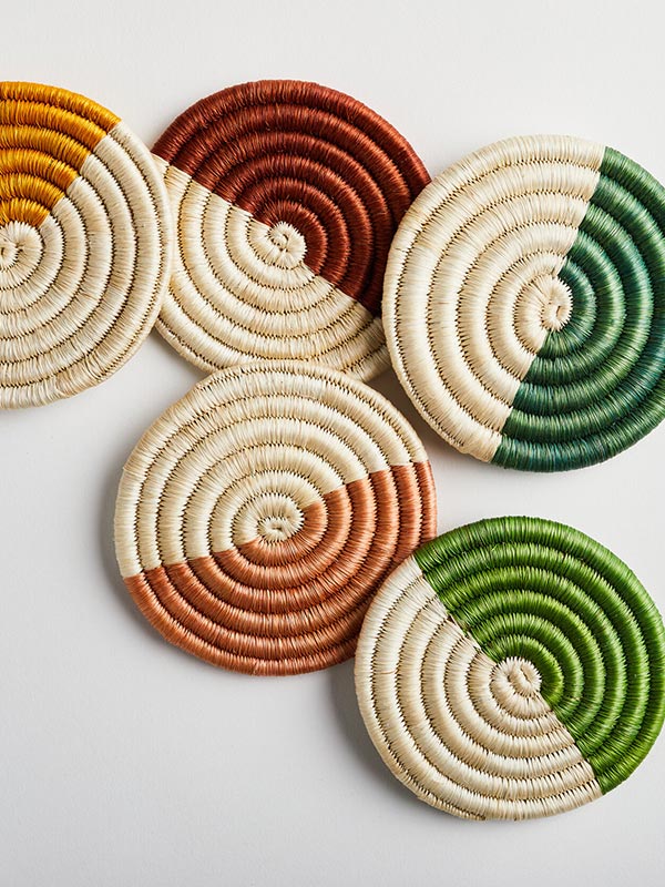 Monserrate Round Woven Coasters
