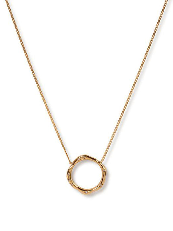 Gold Pavé Wobble Necklace