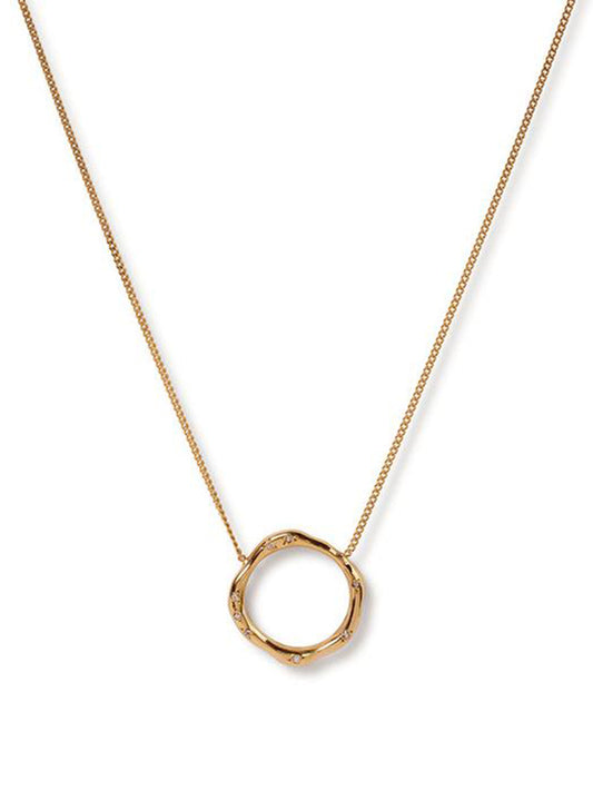 Gold Pavé Wobble Necklace
