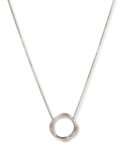 Silver Pavé Wobble Necklace