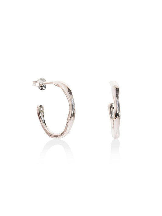 Silver Wobble Hoops