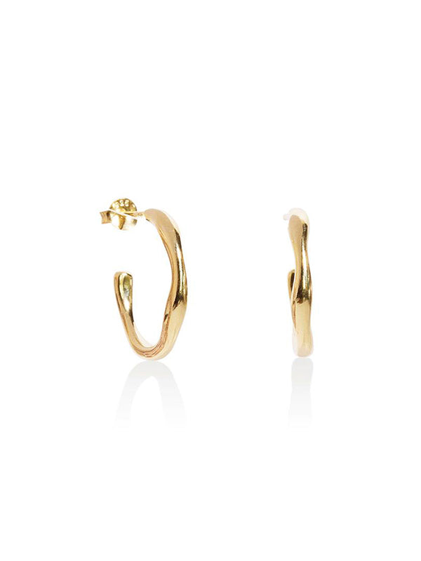 Gold Wobble Hoops