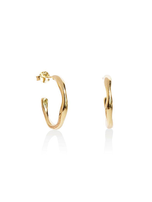Gold Wobble Hoops