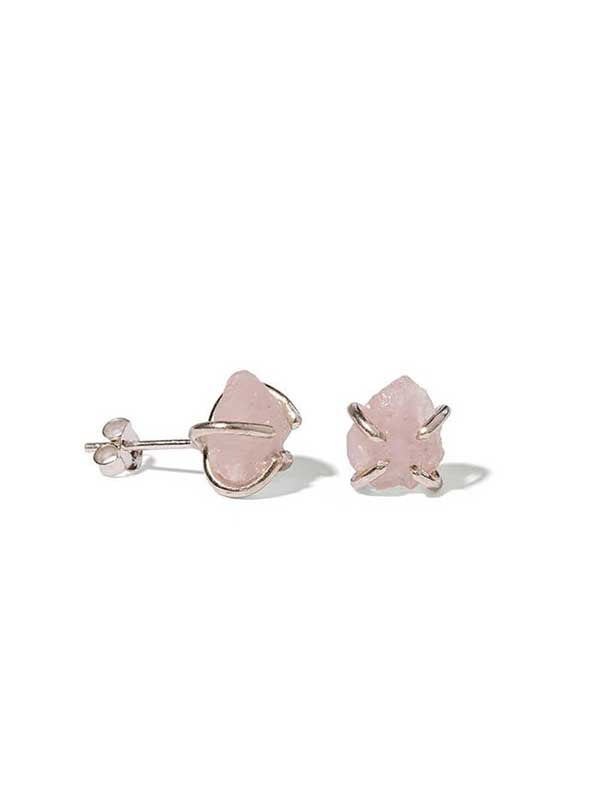 Rose Quartz Stud Earrings