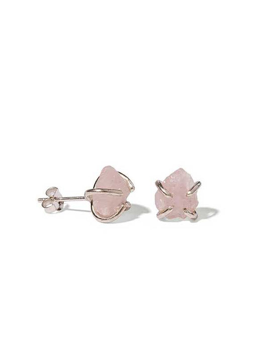 Rose Quartz Stud Earrings